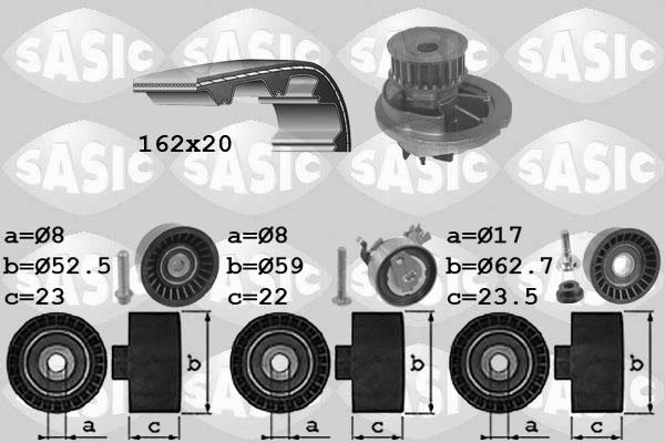 Sasic 3906092 - Водяной насос + комплект зубчатого ремня ГРМ autosila-amz.com