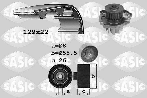 Sasic 3906041 - Водяной насос + комплект зубчатого ремня ГРМ autosila-amz.com