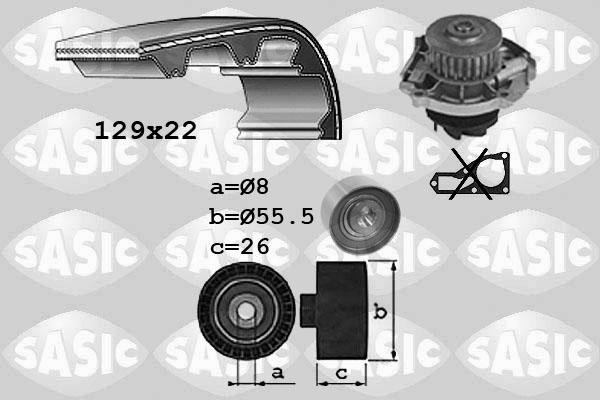 Sasic 3906042 - Водяной насос + комплект зубчатого ремня ГРМ autosila-amz.com