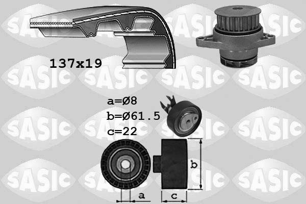 Sasic 3906054 - Водяной насос + комплект зубчатого ремня ГРМ autosila-amz.com