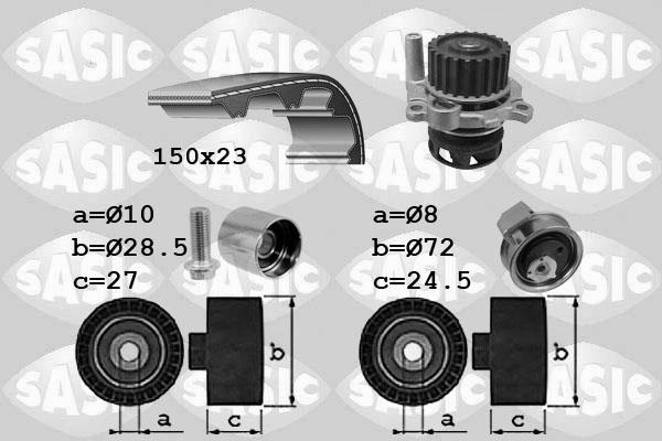 Sasic 3906063 - Водяной насос + комплект зубчатого ремня ГРМ autosila-amz.com