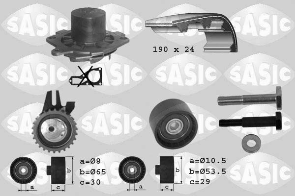 Sasic 3906004 - Водяной насос + комплект зубчатого ремня ГРМ autosila-amz.com