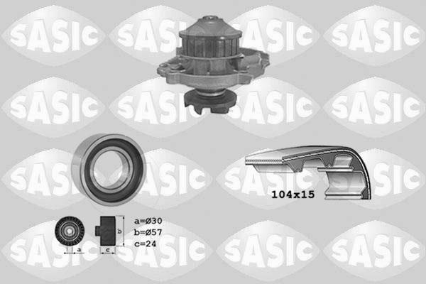 Sasic 3906015 - Водяной насос + комплект зубчатого ремня ГРМ autosila-amz.com