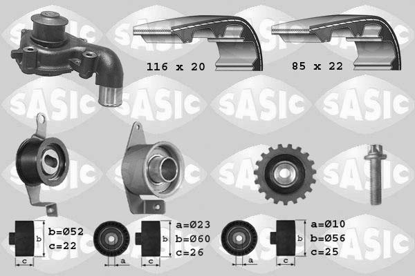 Sasic 3906013 - Водяной насос + комплект зубчатого ремня ГРМ autosila-amz.com