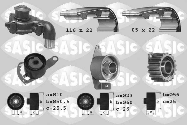 Sasic 3906012 - Водяной насос + комплект зубчатого ремня ГРМ autosila-amz.com