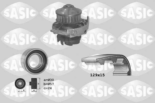 Sasic 3906017 - Водяной насос + комплект зубчатого ремня ГРМ autosila-amz.com