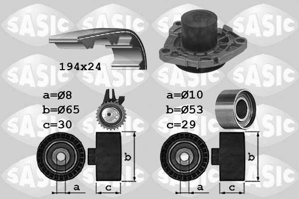 Sasic 3906034 - Водяной насос + комплект зубчатого ремня ГРМ autosila-amz.com
