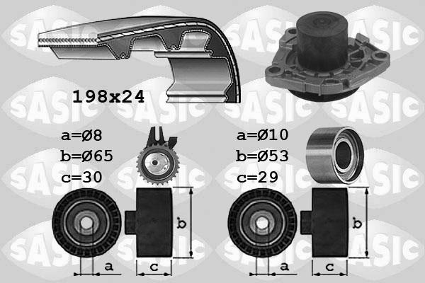 Sasic 3906031 - Водяной насос + комплект зубчатого ремня ГРМ autosila-amz.com