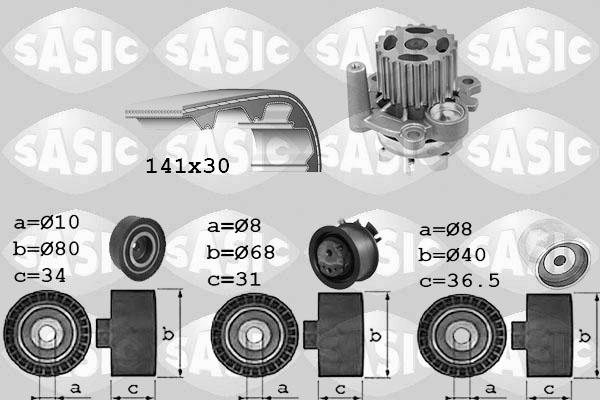 Sasic 3906028 - Водяной насос + комплект зубчатого ремня ГРМ autosila-amz.com