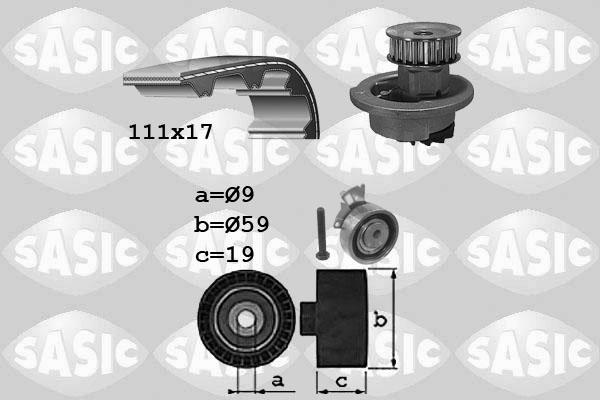 Sasic 3906071 - Водяной насос + комплект зубчатого ремня ГРМ autosila-amz.com