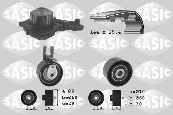 Sasic 3900009 - Водяной насос + комплект зубчатого ремня ГРМ autosila-amz.com