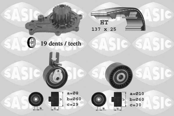 Sasic 3900014 - Водяной насос + комплект зубчатого ремня ГРМ autosila-amz.com