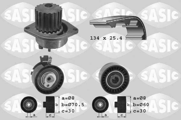 Sasic 3900015 - Водяной насос + комплект зубчатого ремня ГРМ autosila-amz.com