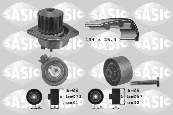 Sasic 3900016 - Водяной насос + комплект зубчатого ремня ГРМ autosila-amz.com