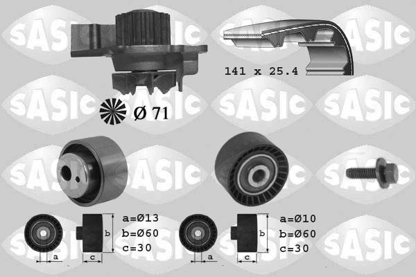 Sasic 3900012 - Водяной насос + комплект зубчатого ремня ГРМ autosila-amz.com