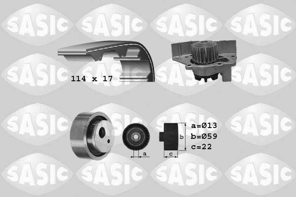 Sasic 3900036 - Водяной насос + комплект зубчатого ремня ГРМ autosila-amz.com