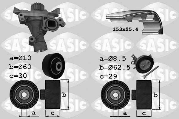 Sasic 3900029 - Водяной насос + комплект зубчатого ремня ГРМ autosila-amz.com