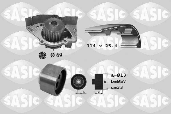 Sasic 3900023 - Водяной насос + комплект зубчатого ремня ГРМ autosila-amz.com