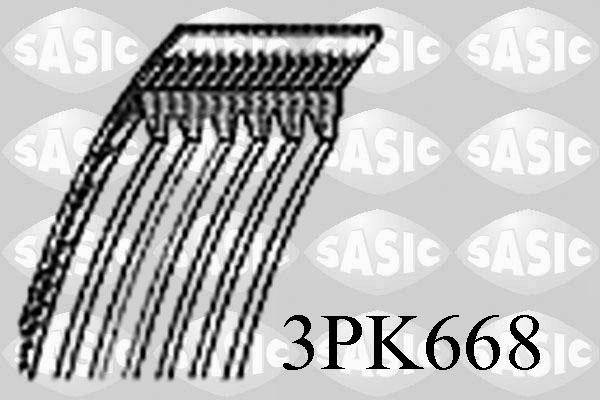 Sasic 3PK668 - Поликлиновой ремень autosila-amz.com