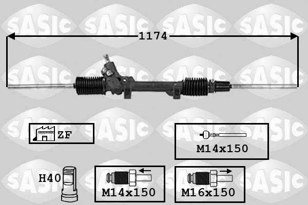 Sasic 7006021 - Рулевой механизм, рейка autosila-amz.com