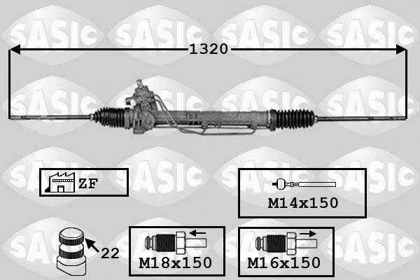 Sasic 7006144 - Рулевой механизм, рейка autosila-amz.com