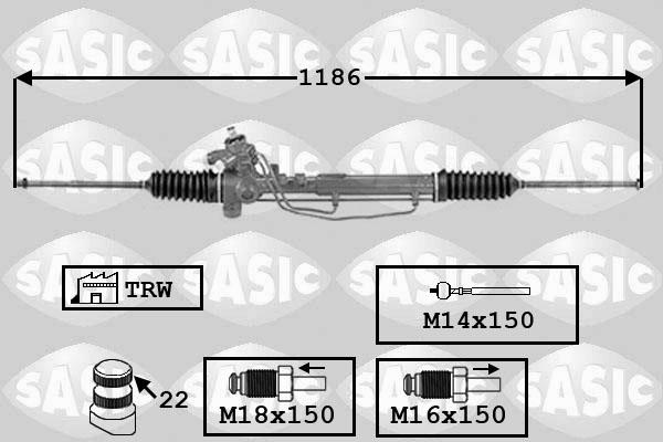 Sasic 7006142 - Рулевой механизм, рейка autosila-amz.com