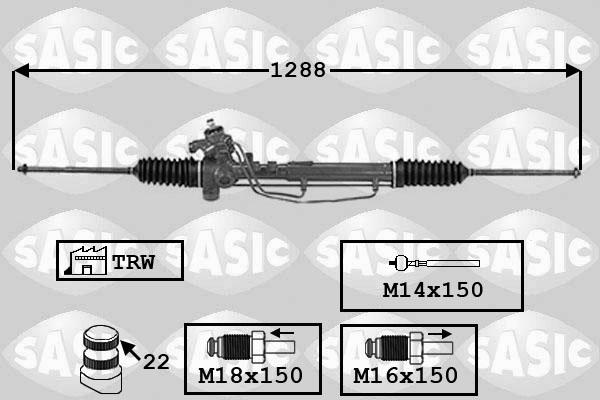 Sasic 7006138 - Рулевой механизм, рейка autosila-amz.com