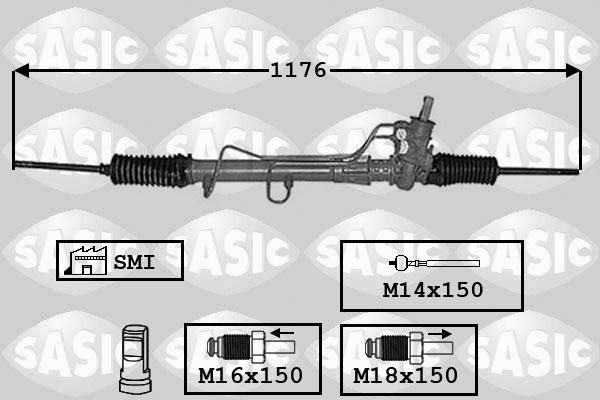 Sasic 7006172 - РЕЙКА РУЛЕВАЯ RENAULT CLIO/KANGOO 1.2-1.6 98-> С ГУР autosila-amz.com