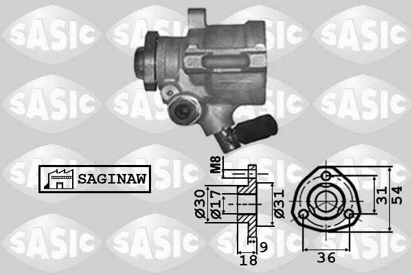 Sasic 7076039 - Гидравлический насос, рулевое управление, ГУР autosila-amz.com