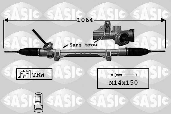Sasic 7174019 - Рулевой механизм, рейка autosila-amz.com