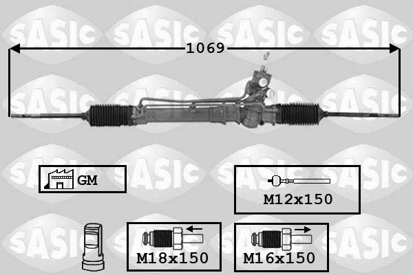 Sasic 7176007 - Рулевой механизм, рейка autosila-amz.com