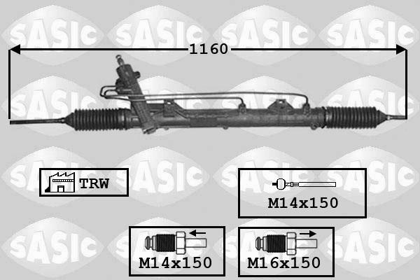 Sasic 7176039 - Рулевой механизм, рейка autosila-amz.com