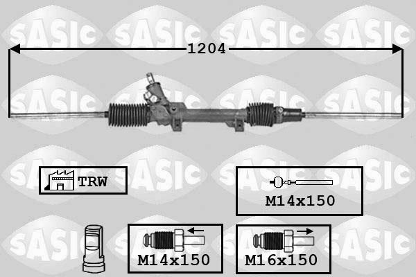 Sasic 7170011 - Рулевой механизм, рейка autosila-amz.com