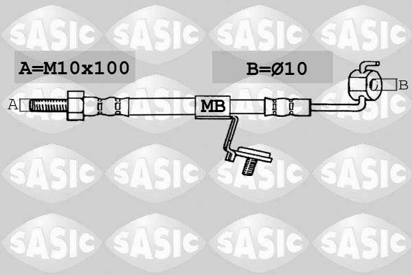 Sasic SBH6326 - Тормозной шланг autosila-amz.com