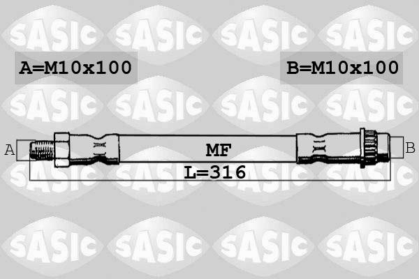 Sasic SBH0147 - Тормозной шланг autosila-amz.com