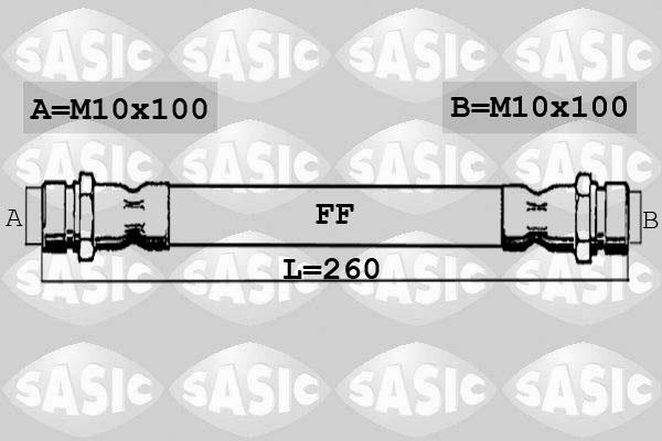 Sasic SBH0165 - Тормозной шланг autosila-amz.com