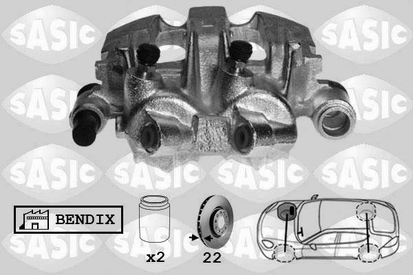 Sasic SCA6043 - Тормозной суппорт autosila-amz.com