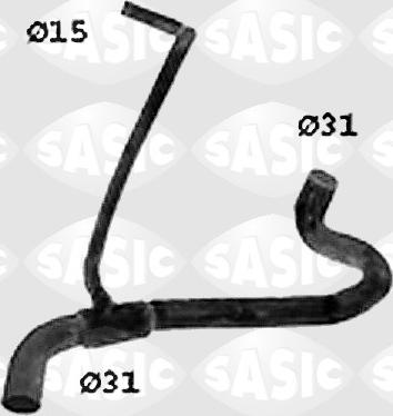 Sasic SWH4210 - Шланг радиатора autosila-amz.com