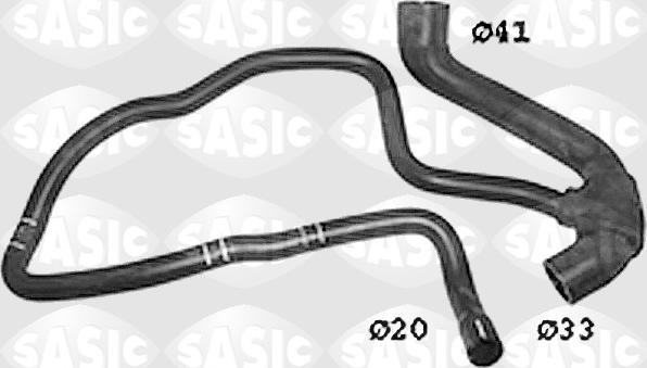 Sasic SWH6719 - Шланг радиатора autosila-amz.com
