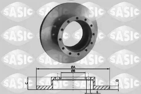 Sasic T616004 - Тормозной диск autosila-amz.com