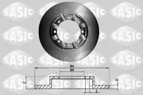 Sasic T611001 - Тормозной диск autosila-amz.com