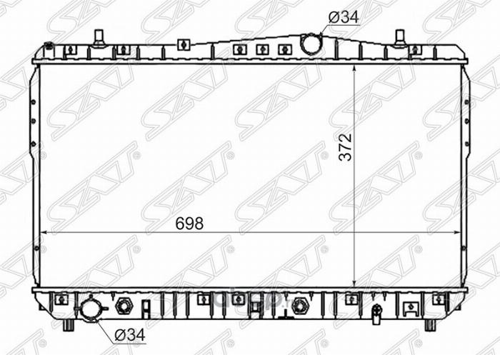 SAT DW0004-1.4 - Радиатор, охлаждение двигателя autosila-amz.com