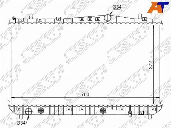 SAT SG-DW0004-1.4 - Радиатор, охлаждение двигателя autosila-amz.com