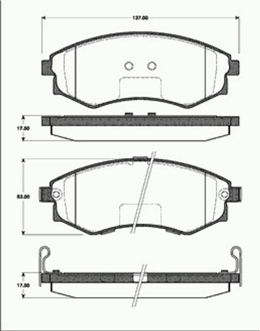 SBS 1501223407 - Тормозные колодки, дисковые, комплект autosila-amz.com