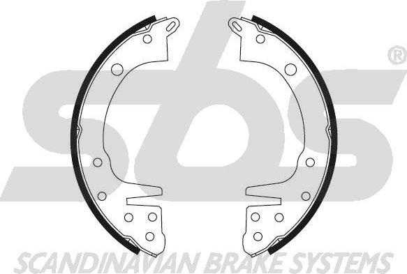 SBS 18492730337 - Комплект тормозных колодок, барабанные autosila-amz.com