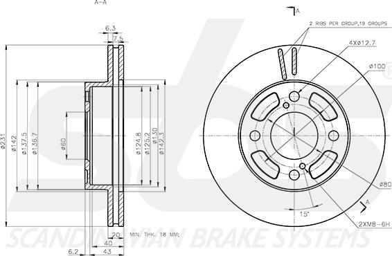 SBS 1815315238 - Тормозной диск autosila-amz.com