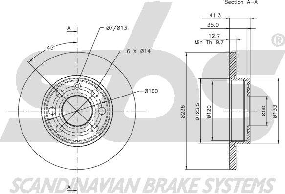 SBS 1815313606 - Тормозной диск autosila-amz.com