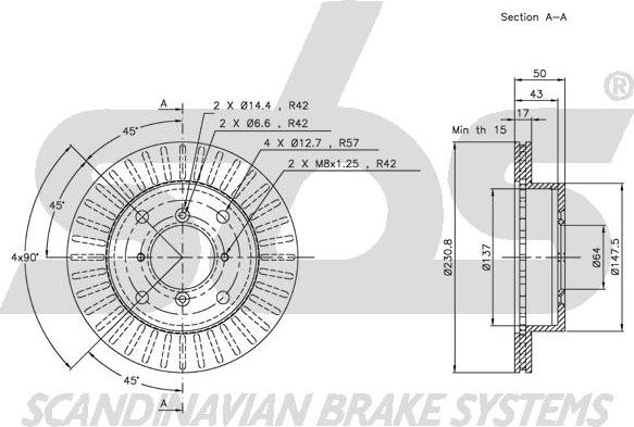 SBS 1815315205 - Тормозной диск autosila-amz.com