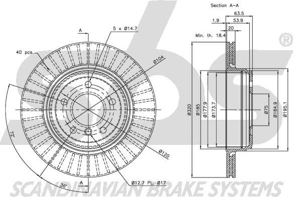 SBS 1815201561 - Тормозной диск autosila-amz.com