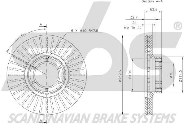 SBS 1815203905 - Тормозной диск autosila-amz.com